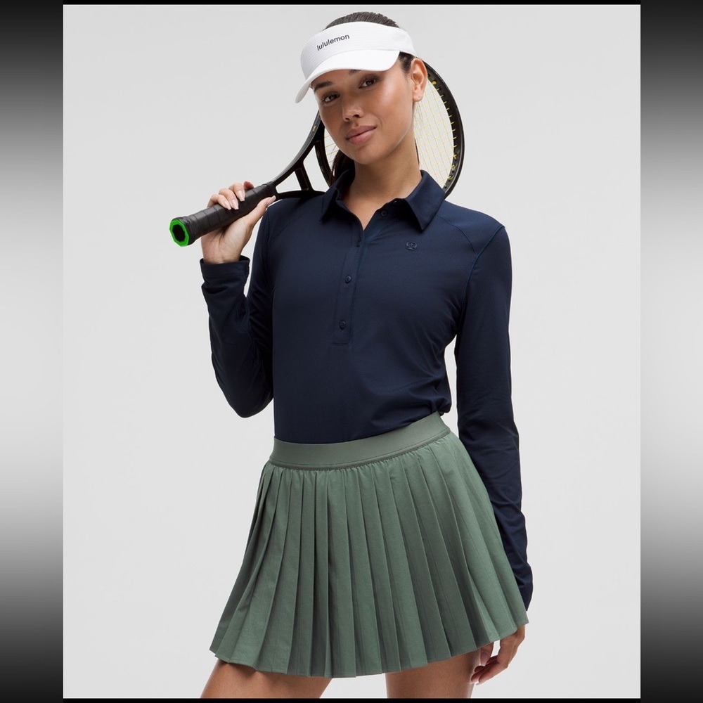 NWT High-Rise Pleated Tennis Skirt / Dark Forest